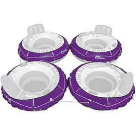 Bradley 4 Pack Heavy Duty River Tube Cover Only; Made in USA to fit River Run Tube; Compatible with Intex Inflatable River Run River Float Tube & Most 53" River Tubes Violet