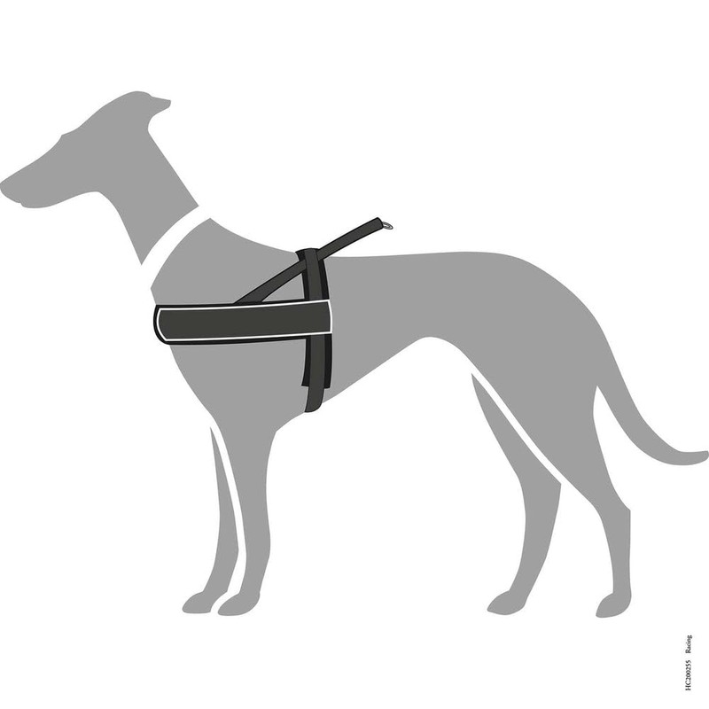 HUNTER RACING Norwegian harness for dogs, nylon, reflective, coat-friendly, 43-53