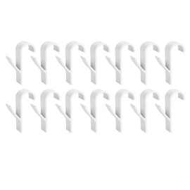 Lonwiner Pack of 14 Hooks for Round Radiators, Towel Rail for Radiators, Bathroom Radiators, Towel Holder, Multi-Purpose Hooks for Round Radiators, White