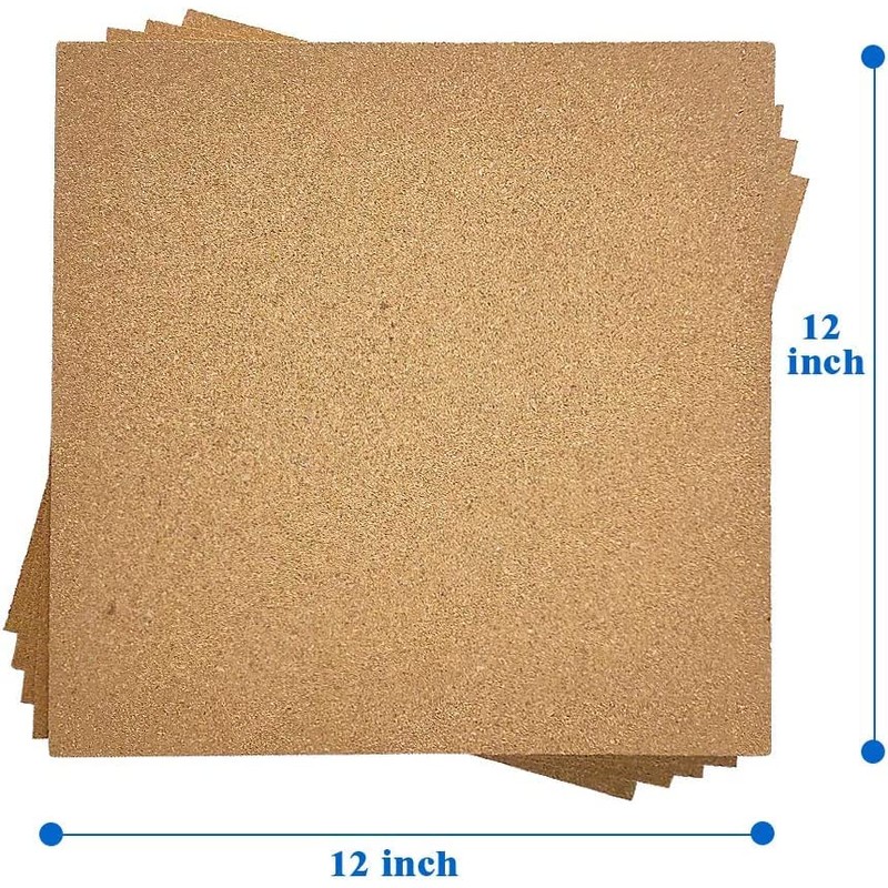 Corksidol Cork Tiles 12"x12" - 1/2" Thick -Bulletin Board-Cork Board-