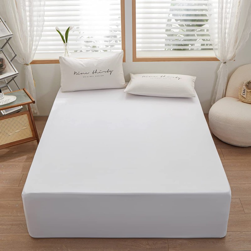 Bedding Queen Fitted Sheet Only Queen Size-Deep Pocket-Bottom Sheet-Fits 15inches
