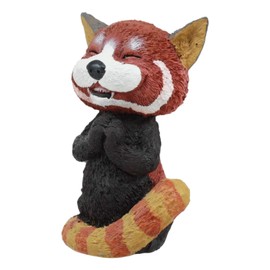 Sinister Pets Grinning Red Panda Bear Cat Figurine As Collectible Decorative Sculpture For Dollhouse Unique Gift Animal Lovers