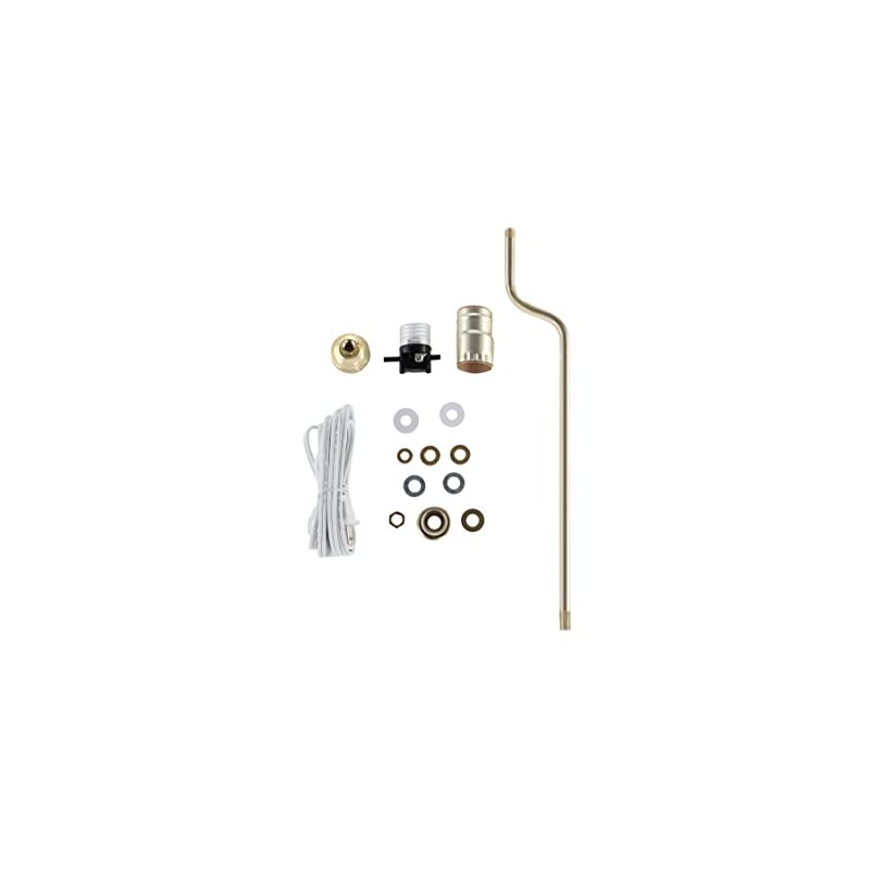 Aspen Creative 21025A, Make-A-Lamp Kit in Brass, 1 Pack
