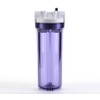 Hydronix HF3-10CLWH12PR, 10" Clear Housing with White Rib Cap For