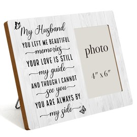 Memorial Gifts Funeral Gifts Loss Of Husband Sympathy Gift Memorial Photo Frame for Home Office Bedroom Living Room Desk Wall Decor