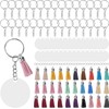 30 Set Acrylic Keychain Blanks Kit, Circles Key Chain Making
