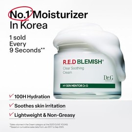 Dr.G NEW RED Blemish Clear Soothing Cream (70ml 2.36 oz) Gowoonsesang Cosmetic, Moisturizing Recovery Cream