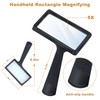 5X Rectangle Reading Magnifier, Large Handheld Magnifying Glass Scratch Resistant