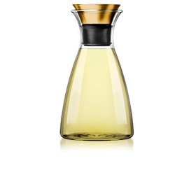 EVA SOLO Drip Free Carafe 1.0 Litre Brass 100% Drip Free Carafes with Stainless Steel Collar with Brass Look PVD Coating No Polishing Required Brass