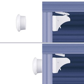 Delex Child and Baby Safety Proof Magnetic Cupboard Locks, Easy Install in Seconds, Baby Safety Locks for Cabinets and Drawers, No Screws or Drilling (4 Locks + 1 Key)