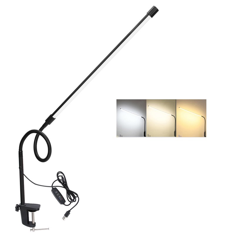 Long Arm Flexible LED ClipOn Beauty Tattoo Lamp Dimmable Nail