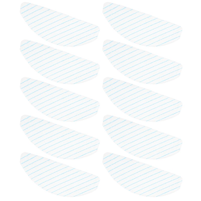 10pcs Sweeping Robot Disposable Mop Microfiber High Absorption Replacement Mopping