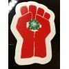Double Thumb Peyote Fist - Clear Weatherproof Vinyl Decal