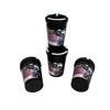 Paquete de 4 cenicero autoextinguible estilo taza, estilo taza, cubeta