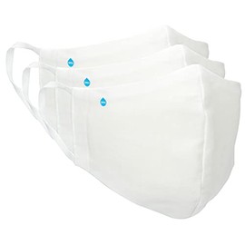 DIARL 31802944 31802944A Hydro Silver Titanium® Soft Gauze Mask, Regular Size, Set of 3, White, Width 7.9 x Height 5.7 inches (200 x 145 mm), white