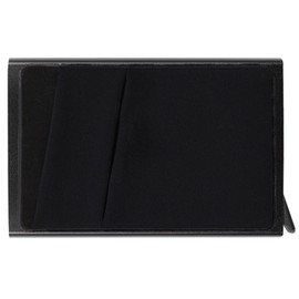 Card Case RFID NFC Protection Men's Wallet with Money Compartment Mini Card Holder Wallet for 5-7 Cards and Banknotes, It is black, Modern