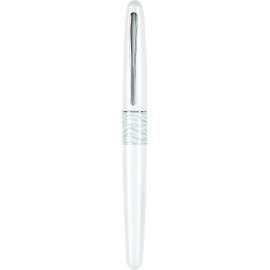 PILOT MR Animal Collection Gel Roller Pen in Gift Box, Matte White Barrel with White Tiger Accent, Fine Point Stainless Steel Nib, Refillable Black Ink (91234)
