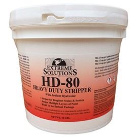 Woodrich Brand Heavy Duty Wood Stripper & Wood Cleaner for Wood Decks, Wood Fences, Wood Siding, and Log Cabins - HD80 Sealer & Stain Remover - Covers up to 3000 Square Feet