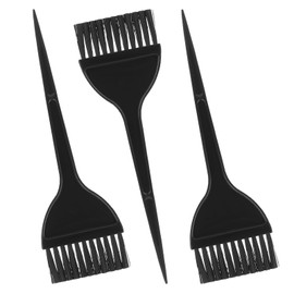 Ymapinc 3 Pcs Hair Coloring Dye Brush, Hair Stylist Supplies Salon Accessories Applicator Brushes for Hairs DIY Tools (Plastic, Black)