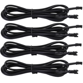 4PCS 78.74 inch 2-Pin Pure White LED Rock Lights Kit Extension Wire Cable Cord for ZONECONA4/8/12/16Pods Pure White LED Rock Lights Kit, Underglow Neon Lights 12v Waterproof for Truck Jeep ATV