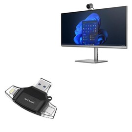 BoxWave Smart Gadget Compatible with HP Envy 34" All-in-One (34-c0440xt) - AllReader SD Card Reader, microSD Card Reader SD Compact USB - Jet Black
