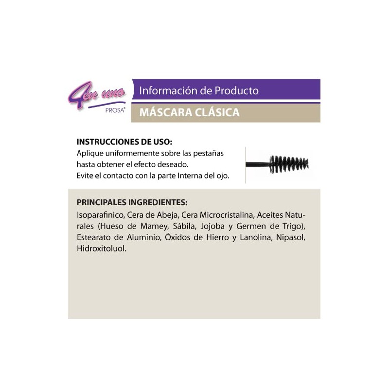 Prosa 4 en 1 2 Pack Mascara Pestaas Rimel Varios
