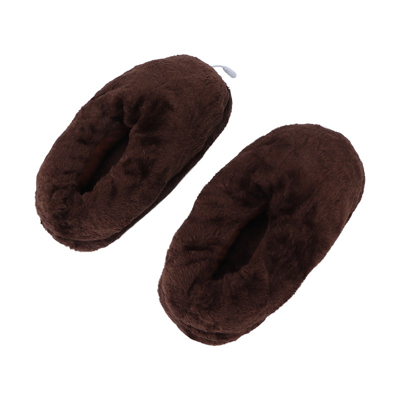 Electric Heated Slippers Temperature Adjustable Winter Soft Plush Heating Shoes