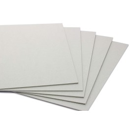 TATMOTIVE Premium Bookbinding Cardboard, Pack of 20, DIN A4, 2 mm, 1260 g/m², Model Building Cardboard, Craft Cardboard, Grey Cardboard