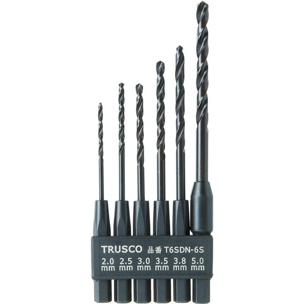 TRUSCO(トラスコ) 六角軸鉄工ドリル 6本組 T6SDN-6S
