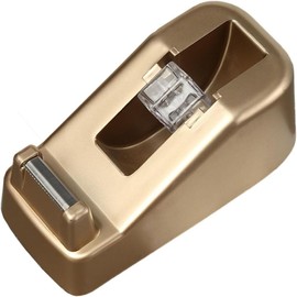 Gold Desktop Tape Dispenser, Heavy Duty Desk Tape Dispensers with Weighted Non-Skid Base Small Tape Holder for Home, Office