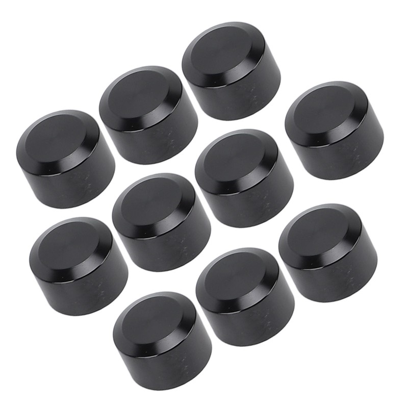 10PCS Motorcycle Head Bolt Cover Black Flat CNC Aluminum Engine