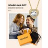 Bestyle 18K Gold Plated Heart Cut Birthstone Necklaces for Women,
