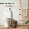 84ECO 3 Gallon Black Wicker Trash Can with Lid and