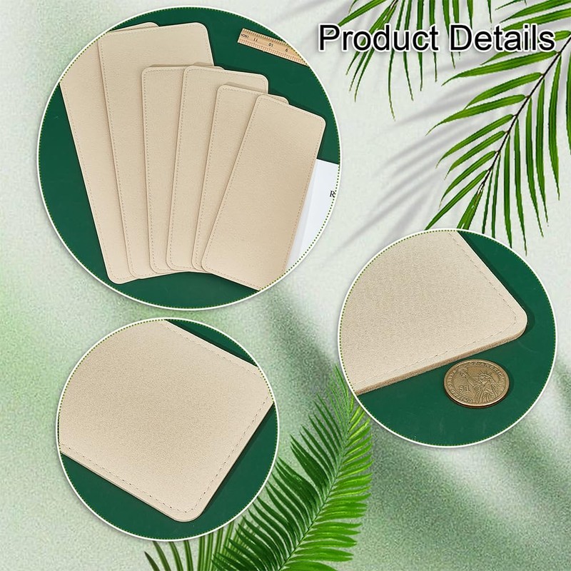 PH PandaHall 6pcs 3 Sizes Felt Bag Shaper, Rectangle Bag