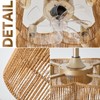 hualuosi 18.9in Rattan Ceiling Fans, Boho Kitchen Ceiling Fan with