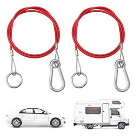 APOMOONS Pack of 2 Breakaway Rope for Trailers, 1 m Brake and Breakaway Rope with Hook, Brake Cable, Trailer Safety Rope, Trailer Car Breakaway Rope for Trailers and Caravans