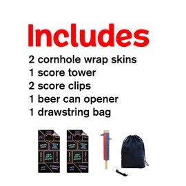 BackYardGamesUSA Cornhole Board Wraps, Cornhole Decals and Wraps for Boards (Set of 2), Cornhole Skins for Boards