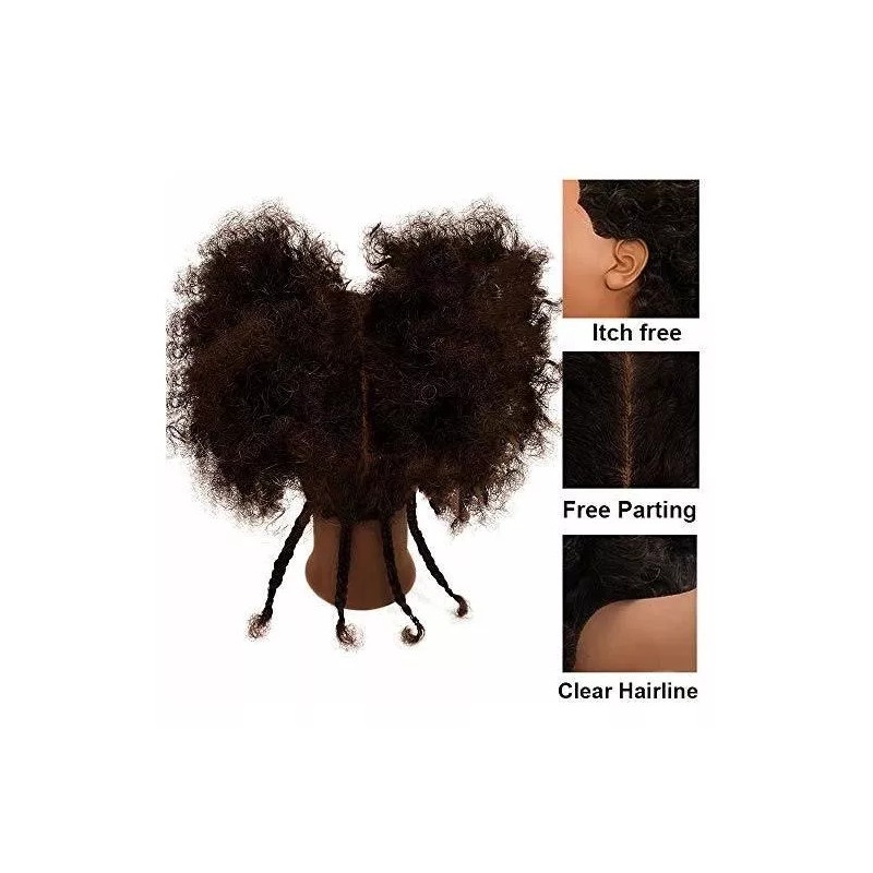 N2 Maniqui Cabeza Cabello Natural Marrón 20 Cm N2