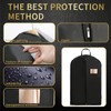 CNMTCCO Premium Garment Bag, Black, Short, Pack of 2, 100