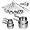 14Piece Stainless Steel Measuring Spoons and Cups Combo Stainless Steel