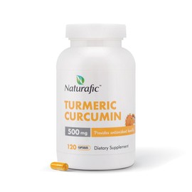 Turmeric Curcumin with Piperine Capsules - 500mg per Capsule,120 Count - Supplement with Black Pepper for Enhanced Absorption Non-GMO, Gluten-Free