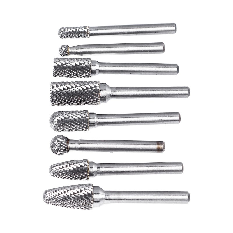 8PCS Set Stone Carving Set Tungsten Steel Rotary Polishing Rotary