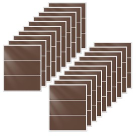 YIKIADA Brown Rectangular Sticky Sticker 4 x 2 Inch Colour Coded Write on Labels for Office School Home 60 Pieces Per Pack