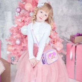 Kejea Purse Gifts for Little Girls - Kids Heart Purse Cute Crossbody Bag Teens Girls Birthday Gift G