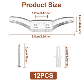 Ouligay 12 Pcs Blind Cord Holder Clear Cord Cleat Plastic Transparent Blind Accessories Hooks with Screws for Window Blinds Curtains Sun Shades Ropes Pull Rope Winders