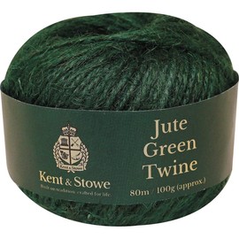 Kent & Stowe Jute Twine 80m/100g in Green, 3 Ply Garden String Suitable for Use Around the Home, Garden, Allotment, or in Floristry, All Year Round Garden Tools Made from Jute