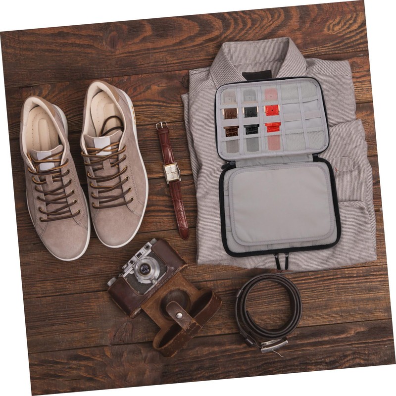 OHPHCALL Stylish Data Cable Organization Bag Watch Band Holder Portable