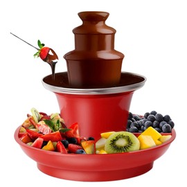 Yosoo Health Gear Fuente de chocolate, máquina de fuente de fondue de chocolate, fondue de chocolate desmontable de 3 niveles para noche de juegos de 