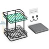 NiHome 2-Tier Soap Holder with Diatomite Mat, Rustproof Metal Shower