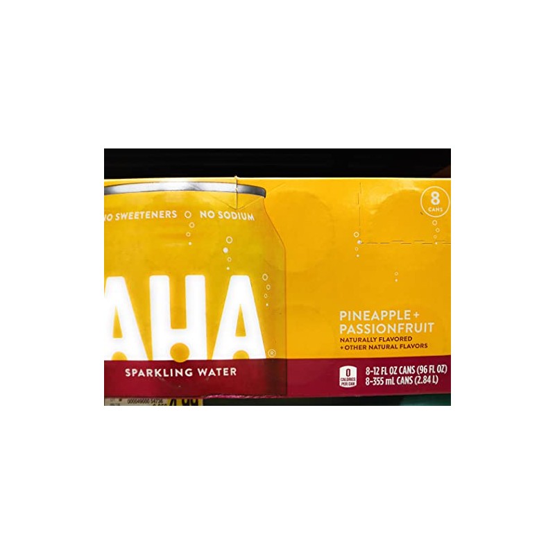 Pineapple + Passionfruit Sparkling Water, 12 oz, 8 Pk